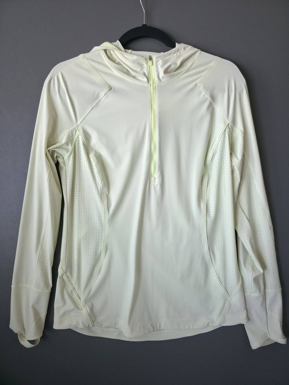 Athleta Neon Citron Performance Jacket • Large EUC • Mesh Breathable Athleisure